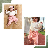 Set fetițe pantalonași și body Amarja, muselină